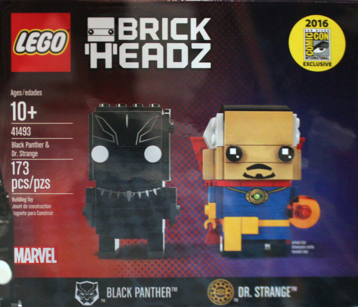 Black Panther & Dr. Strange LEGO Brickheadz set (#41493-1, 2016)
