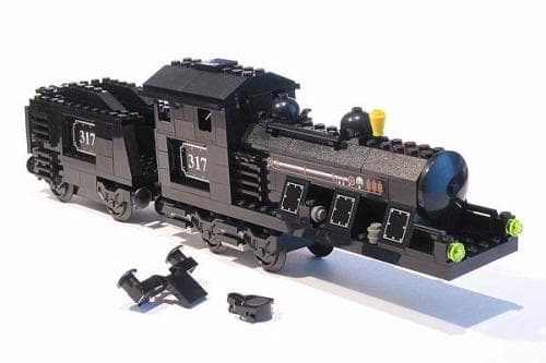 Large Train Engine with Tender Black (Motorizable, sets 4534, 4535) LEGO set (#4186868-1, 2002)