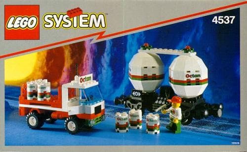 Octan Twin Tank Rail Tanker LEGO set (#4537-1, 1993)