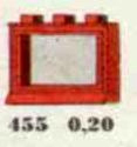 1 x 3 x 2 Window, Red or White LEGO set (#455-2)