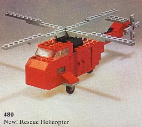 Rescue Helicopter LEGO set (#480-1, 1975)