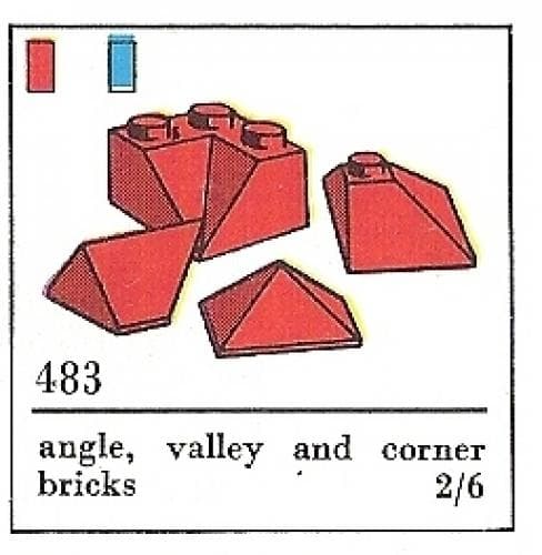 Angle, Valley and Corner Slopes, Red (The Building Toy)