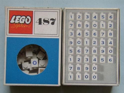 1 x 1 Bricks with Numbers (System) LEGO set (#487-2)