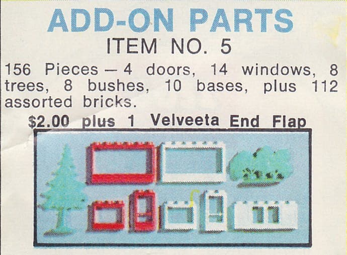 Velveeta Set No. 5 LEGO set (#5-2, 1967)