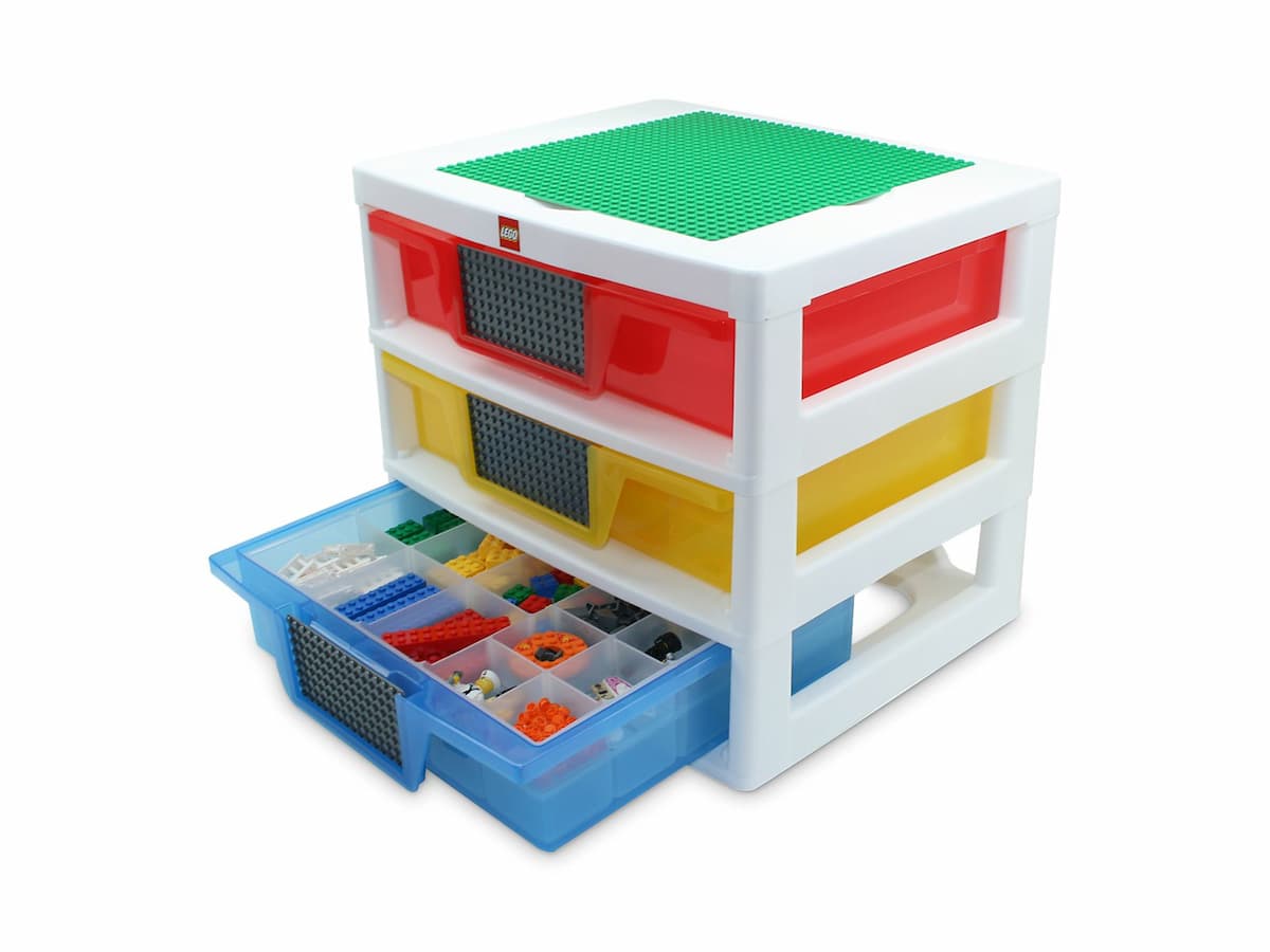 3-Drawer Storage (White - Red/Yellow/Blue)