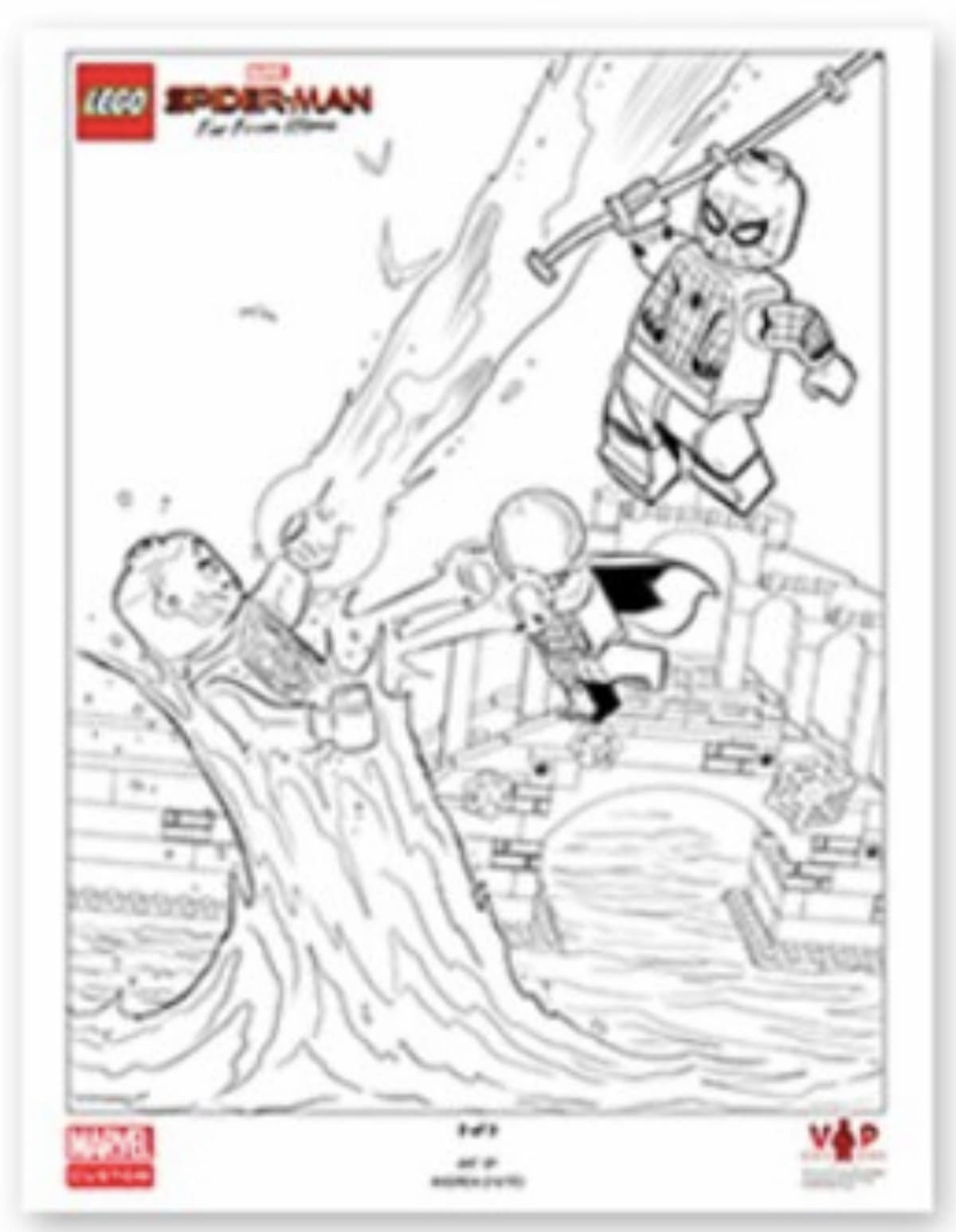 Spider-Man: Far From Home Black & White Art Print LEGO set (#5005884-1)