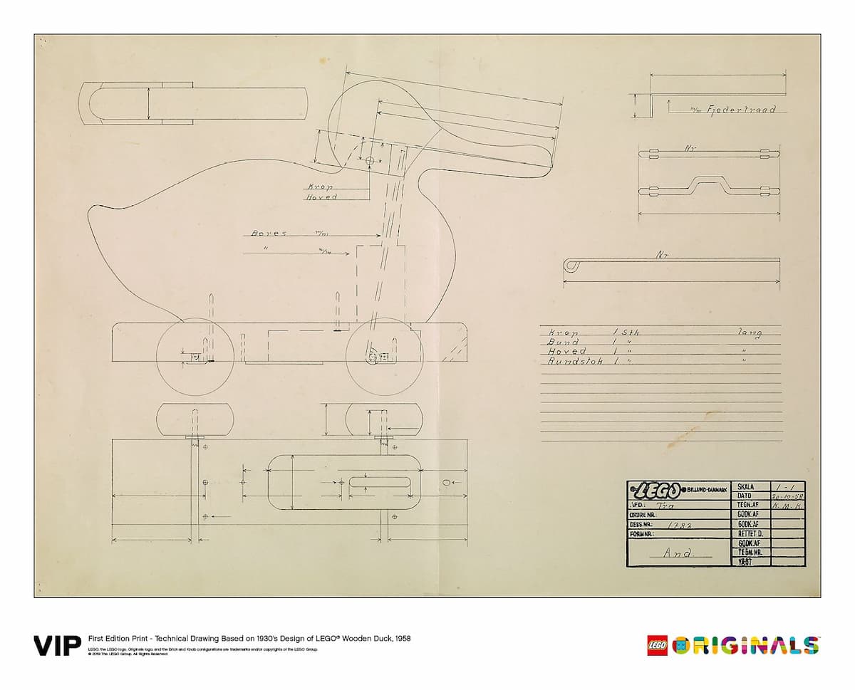 1st Edition of Wooden Duck Print, 1958