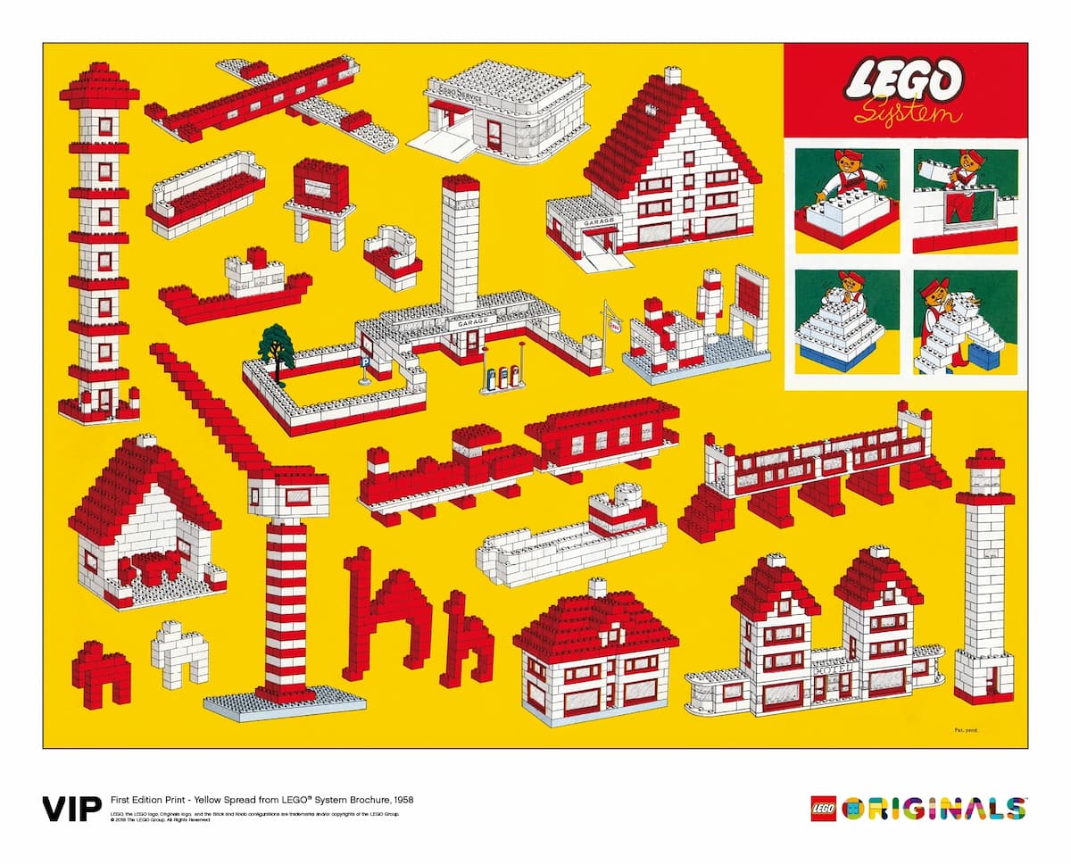 Yellow Spread LEGO System Brochure 1958 LEGO set (#5006005-1)