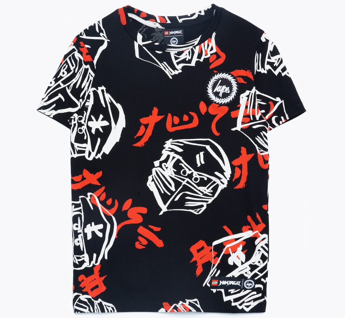HYPE X LEGO NINJAGO Black Just Hype Faces T-Shirt