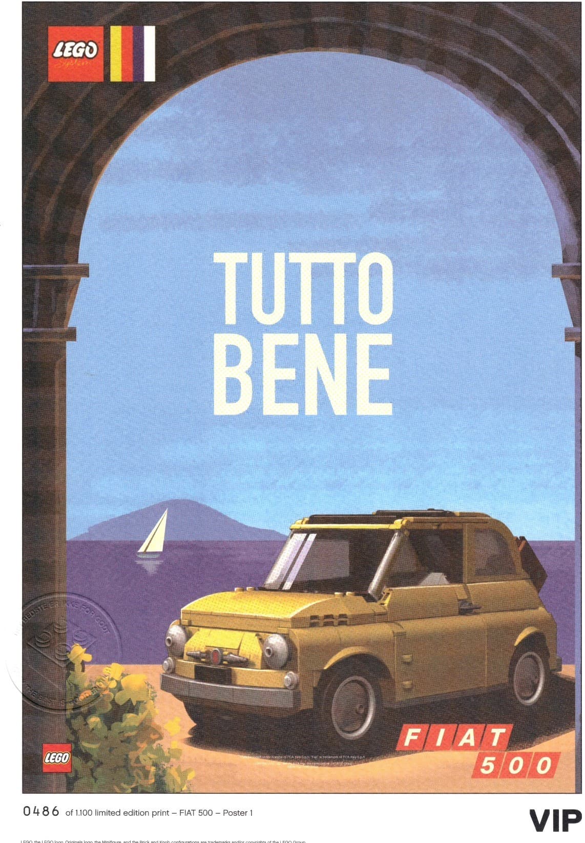 Fiat Art Print: "Tutto Bene" LEGO set (#5006303-1)