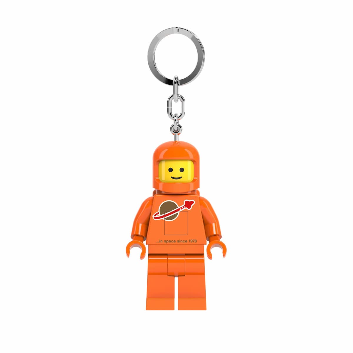 Orange Spaceman Key Light LEGO Key Chain set (#5008984-1, 2024)