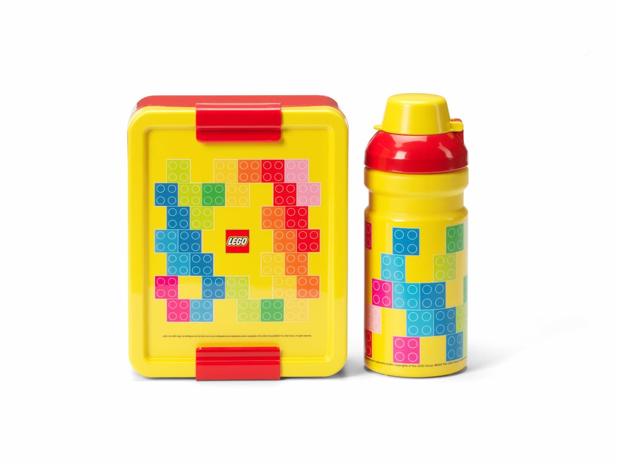 Brick Pattern Lunch Box Set