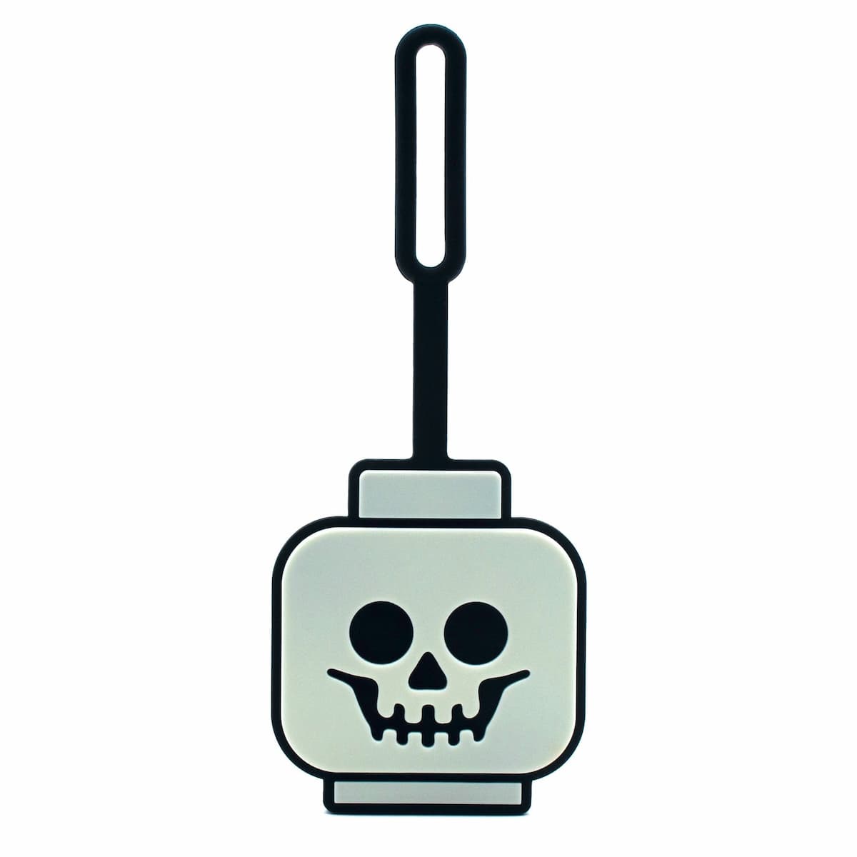 Skeleton Head Glow-in-the-Dark Bag Tag
