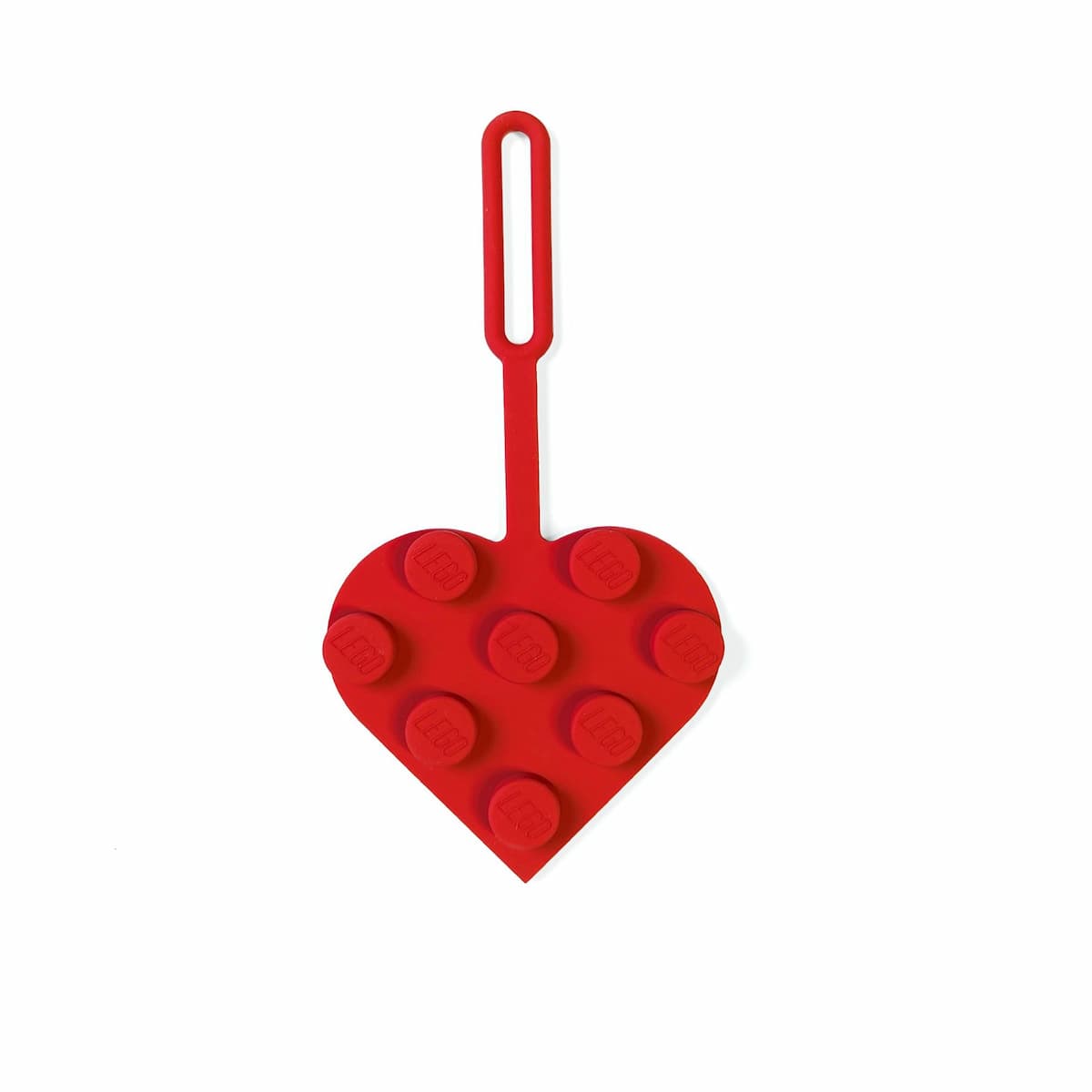 3x3 Heart Red Bag Tag