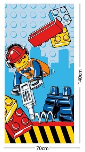 City Construction Beach Towel LEGO Houseware set (#5055285389574-1, 2016)