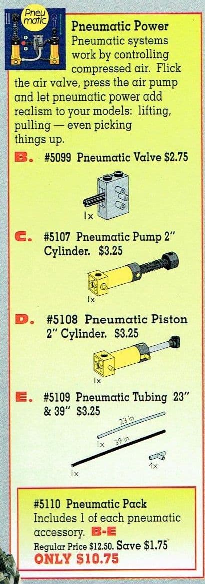 Pneumatic Value Pack LEGO set (#5110-1)