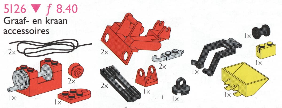Crane and Digger Accessories LEGO set (#5126-1, 1995)