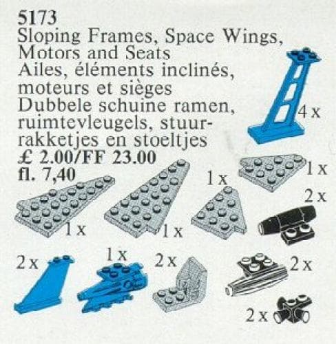 Space Jet & Wings LEGO Service Packs set (#5173-1, 1987)
