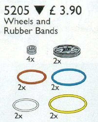 Pulleys and Rubber Belts LEGO set (#5205-1)