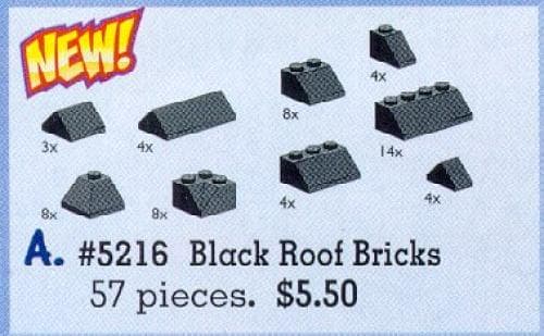 Roof Bricks Assorted, Black