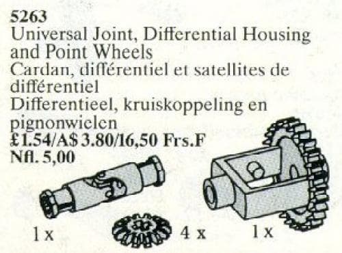 Universal Joint, Differential Housing, and Point Wheels