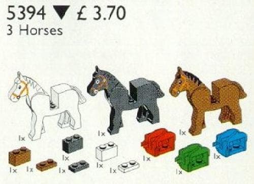 Horses and Saddles LEGO set (#5394-1, 1997)