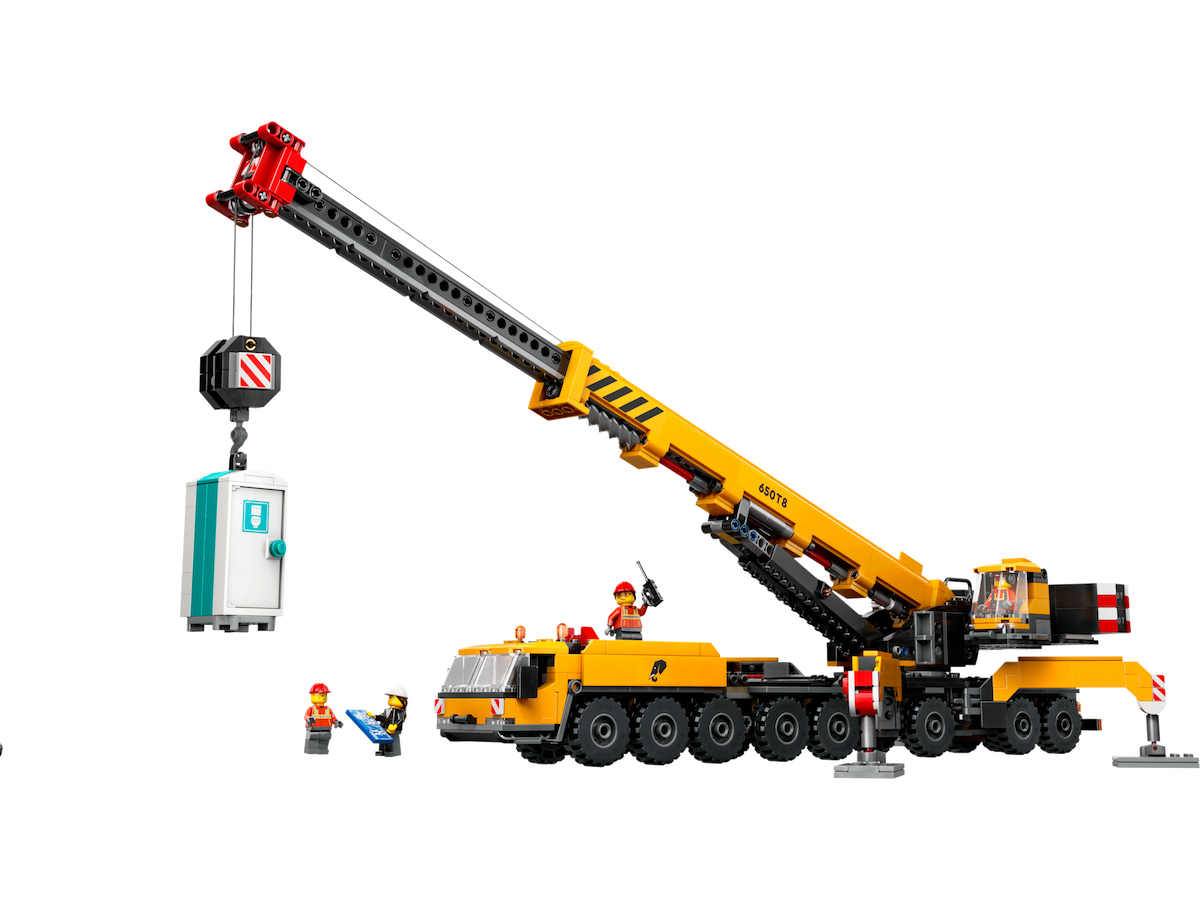Yellow Mobile Construction Crane