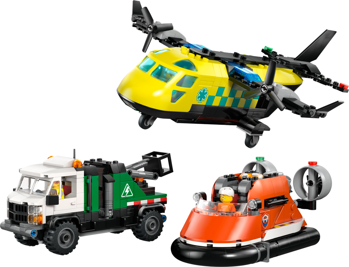 Airplane, Service Truck & Hovercraft Remix LEGO set (#60505-1, 2026)