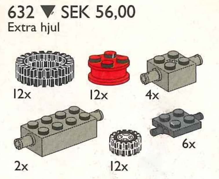 Wheels and Tires LEGO set (#632-1)