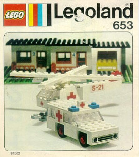 Ambulance and Helicopter LEGO set (#653-1)