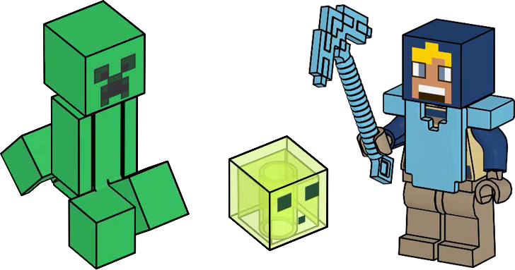 Hero with Slime and Creeper