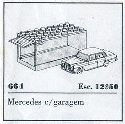 1:87 Mercedes 220 S LEGO set (#664-2, 1964)