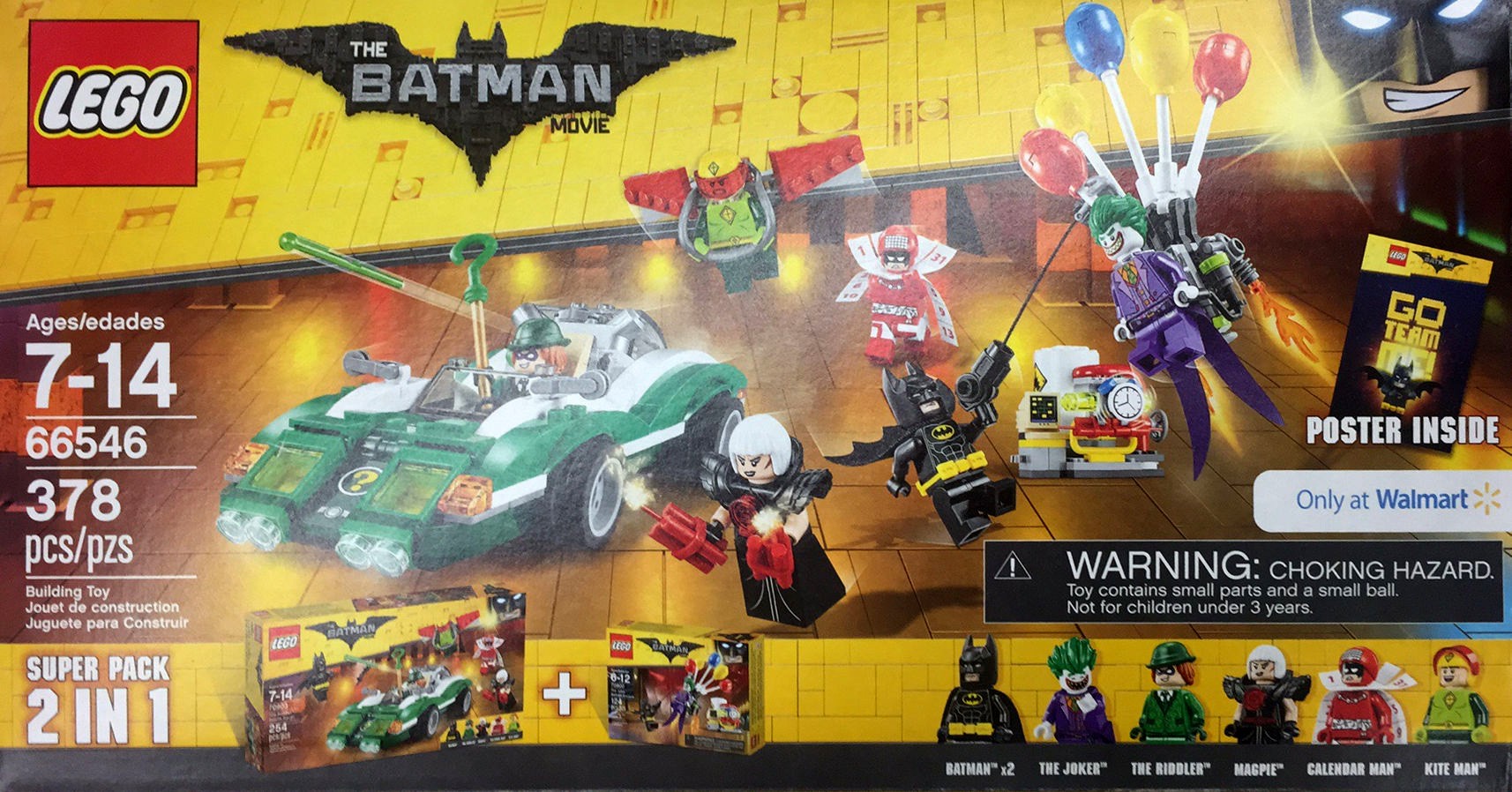 The LEGO Batman Movie Super Pack 2 in 1 LEGO set (#66546-1)