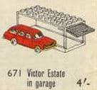 1:87 Vauxhall Victor Estate with Garage LEGO set (#671-3)
