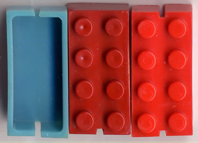 Single 2 x 4 Brick (ABB) LEGO set (#700.1.1-1, 1950)