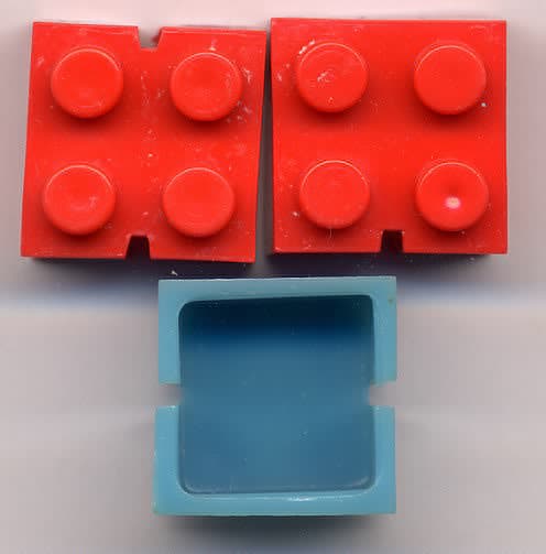 Single 2 x 2 Brick (ABB) LEGO set (#700.1.2-1, 1950)