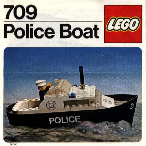 Police Boat LEGO set (#709-1, 1978)