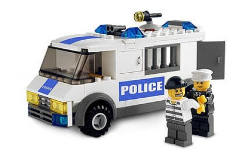 Prisoner Transport - Blue Sticker Version LEGO set (#7245-2, 2008)