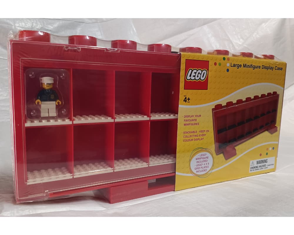 Minifigure Display Case Large Red