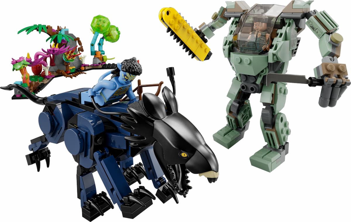Neytiri & Thanator vs. AMP Suit Quaritch LEGO set (#75571-1)