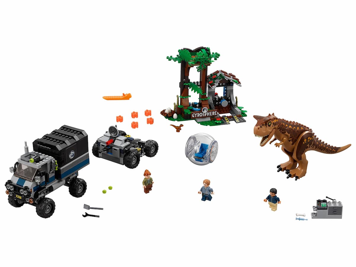 Carnotaurus Gyrosphere Escape LEGO set (#75929-1)