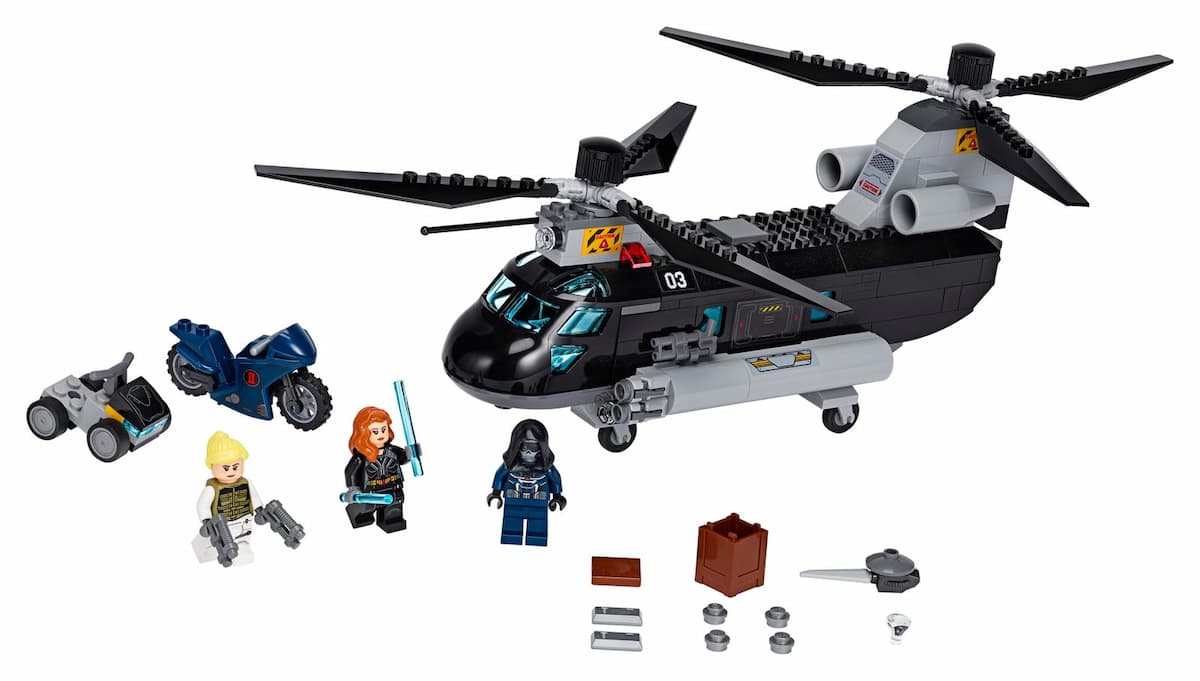 Black Widow's Helicopter Chase LEGO set (#76162-1)