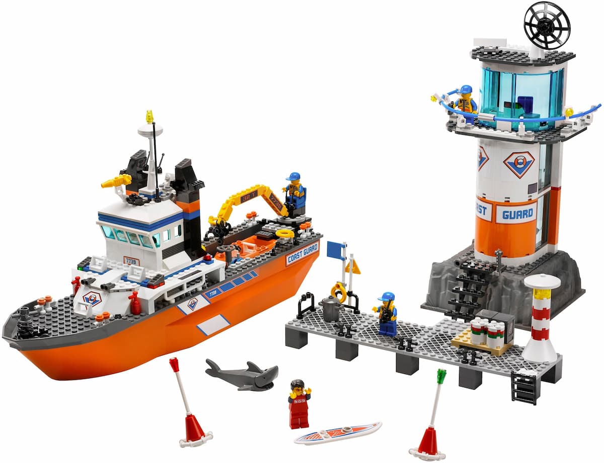 Coast Guard Patrol Boat and Tower LEGO set (#7739-1)