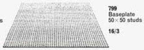 Baseplate, Gray LEGO set (#799-1, 1964)