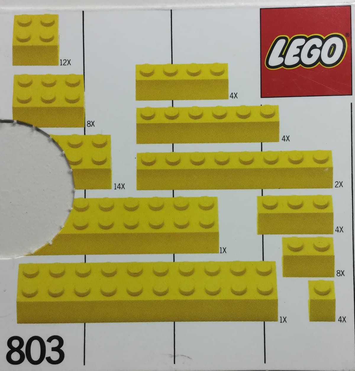 Extra Bricks Yellow LEGO set (#803-1)