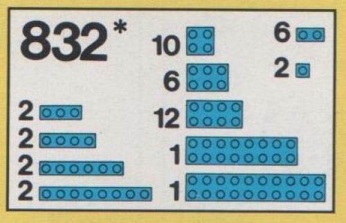 Parts Pack, Blue Bricks LEGO set (#832-1)