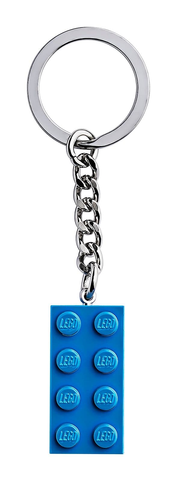 Bright Light Blue Brick Key Chain