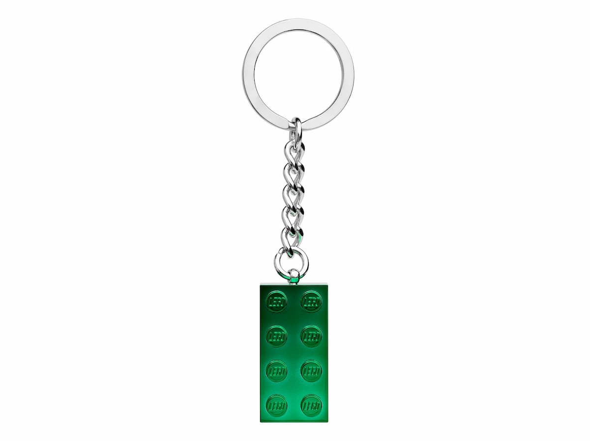 Chrome Green Brick Key Chain