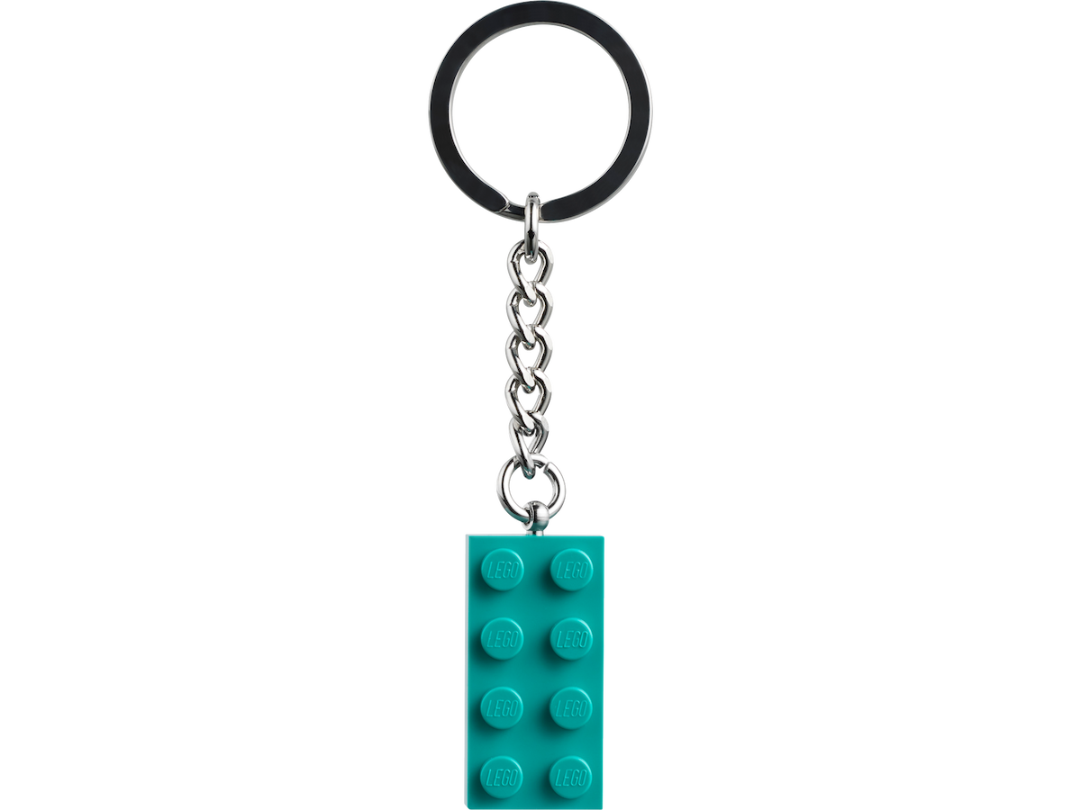 Dark Turquoise Brick Key Chain