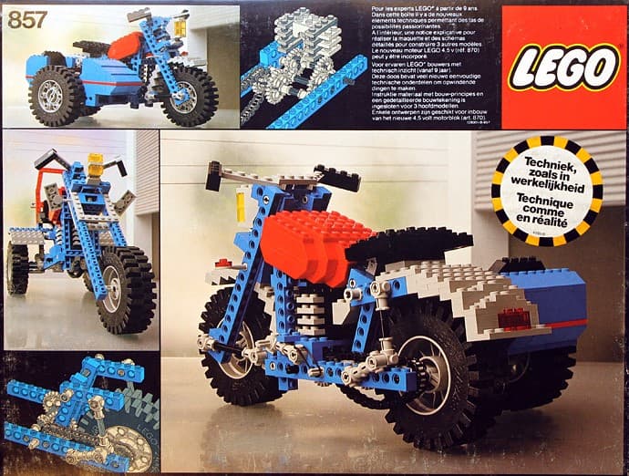 Motorcycle LEGO set (#8857-2, 1980)